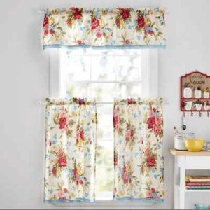 Pioneer Woman Floral Kitchen Curtain Set